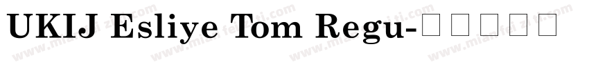 UKIJ Esliye Tom Regu字体转换
